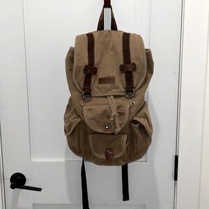 Renwick Canvas Drawstring Backpack